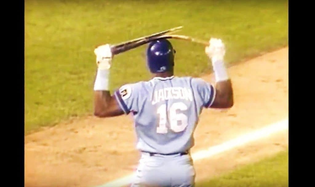 Bo Jackson Breaking a Bat
