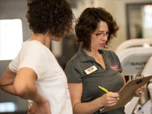Patty Durell with Client - Fitness Assessment