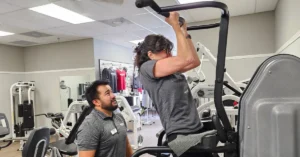 RSF Revolutionizes Strength Training. Patty doing pull ups