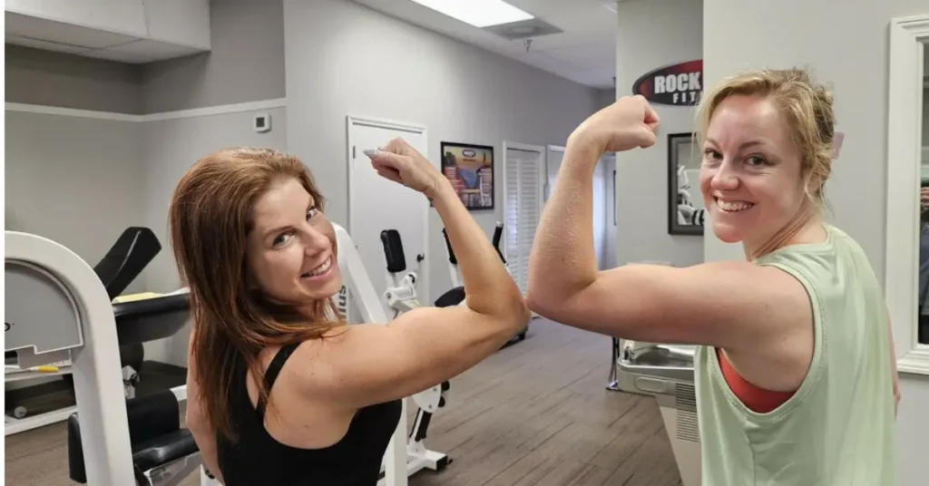Clients flexing muscles - the gland you already have